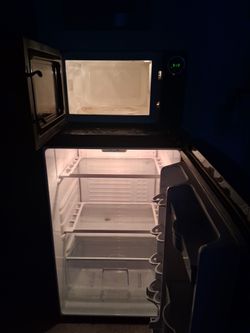 Microwave and mini Refrig