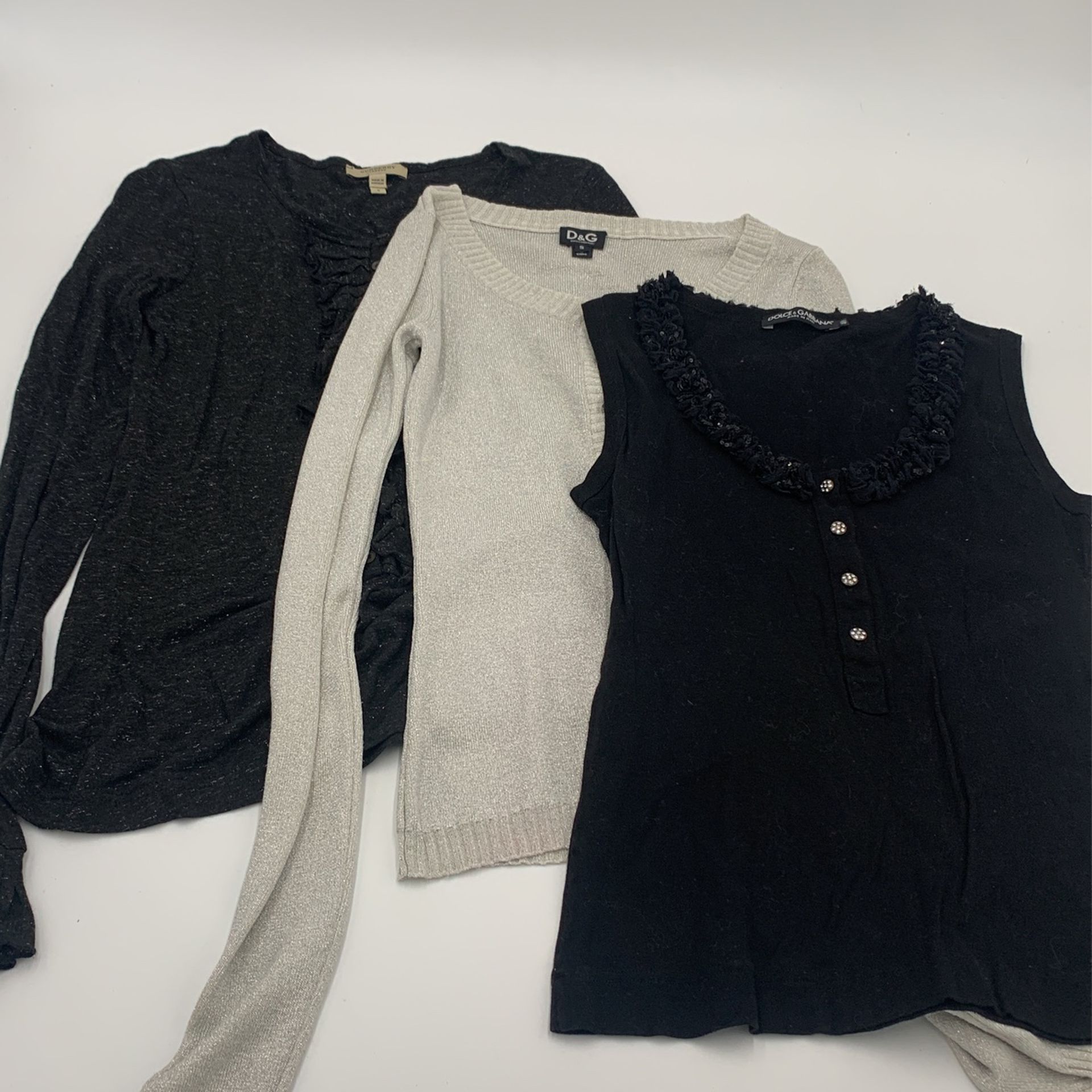Dolce & Gabbana Women’s Long Sleeve Sweater, Tank Top & Burberry Sweater