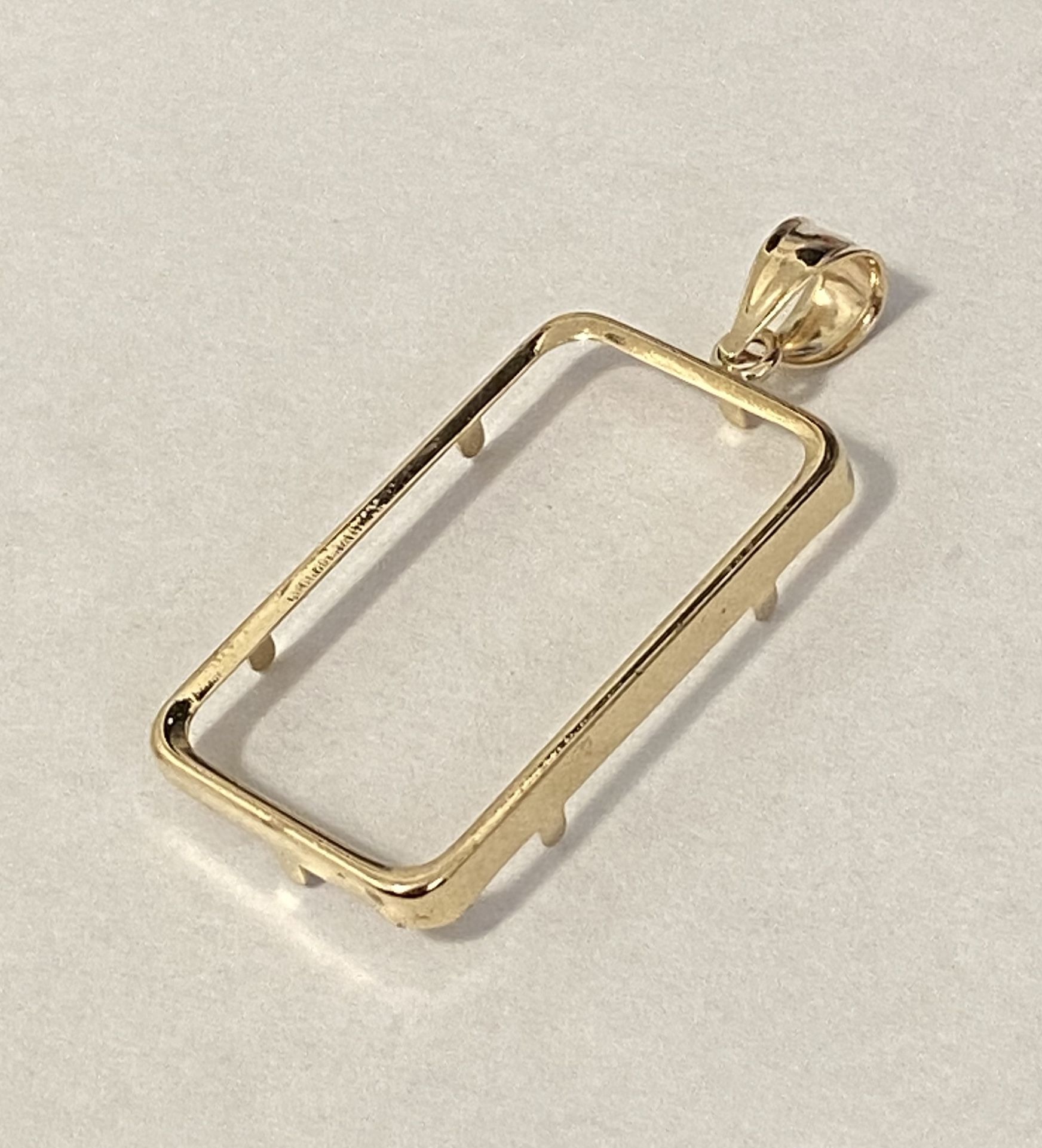 14k Credit Suisse Bezel Pendant