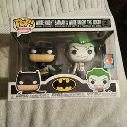 Funko Pop Heroes White Knight Batman & White Knight The Joker 2 Pack Preview Exclusive San Diego 2021 Limited To 30000. New In Box Mint Condition 