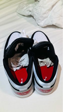 Air Jordan Low-Top Sneakers White Black Red