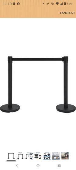 Black Retractable Belt Stanchion Set