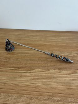 Silver candle snuffer swivel bell