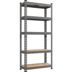 Storage Shelves, 5 Tier (27.5 W x 12 D x 60 H Inches)