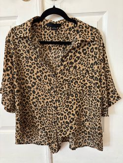 Sanctuary Leopard Print Button up blouse