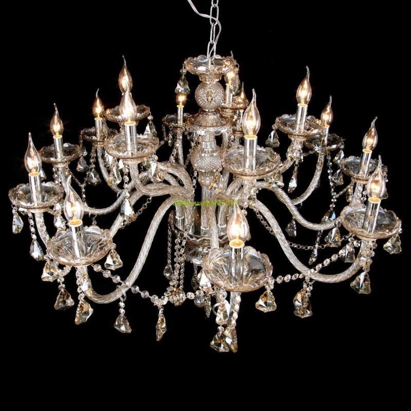 Elegant Crystal Candle 15 Light Decoration Chandelier Pendant Ceiling E12 Lamp