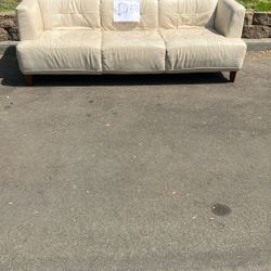 White leather couch