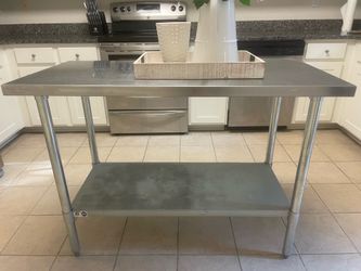 Commercial Stainless Steel Prep Table – $125
