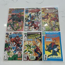 ASM Lot of 6 Comic Books: Amazing Spider-Man #336,340,343,348,369,388, Marvel Comics, All High Grade