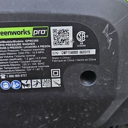 Greenworks Power Washer