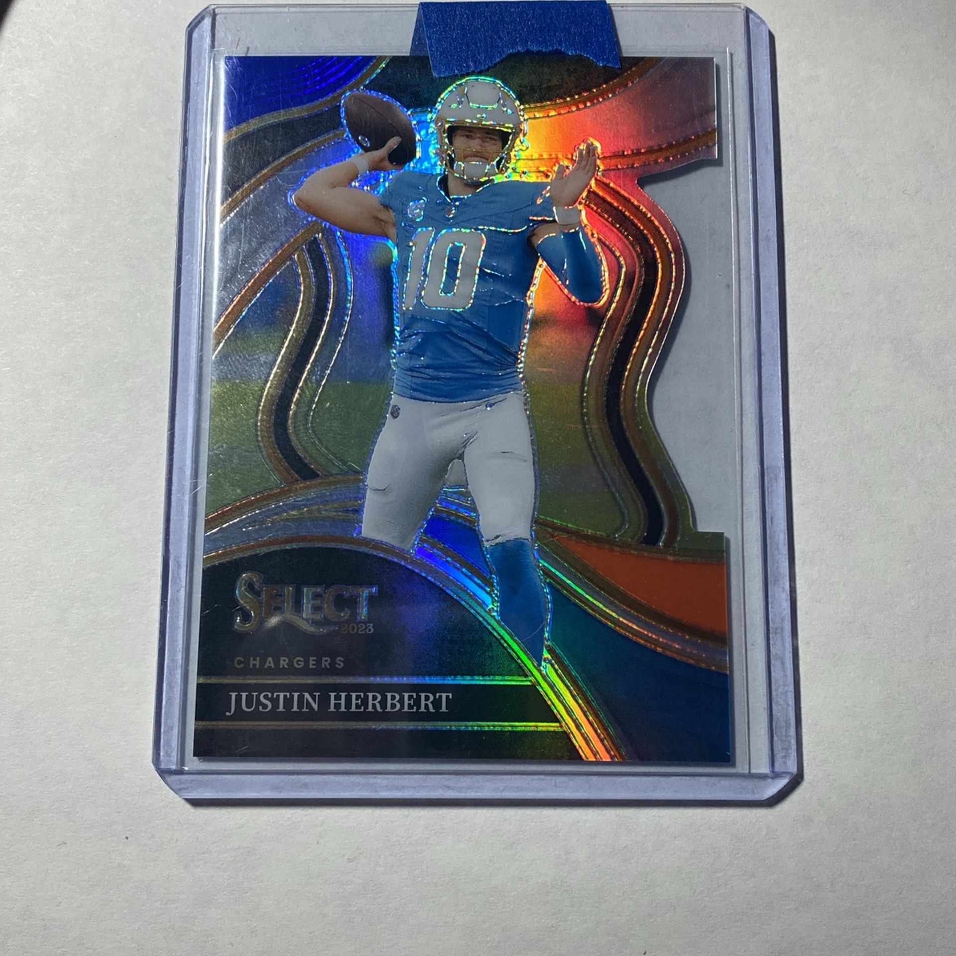 Justin Herbert /35 Die-Cut Football Card