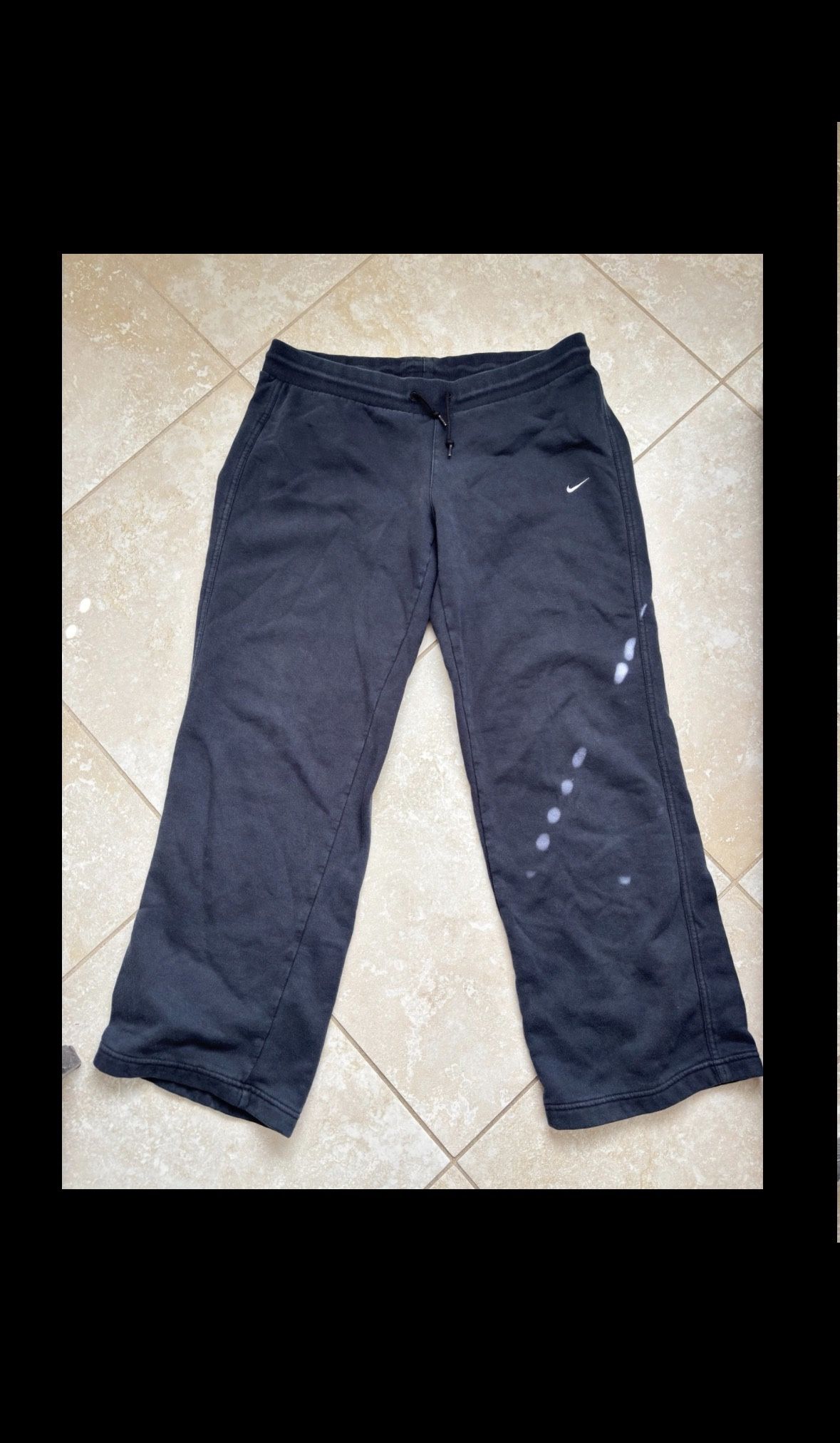 Nike The Athletic Dept. Wide Leg FADED BLACK Sweatpants - Youth L (12-14) Y2K