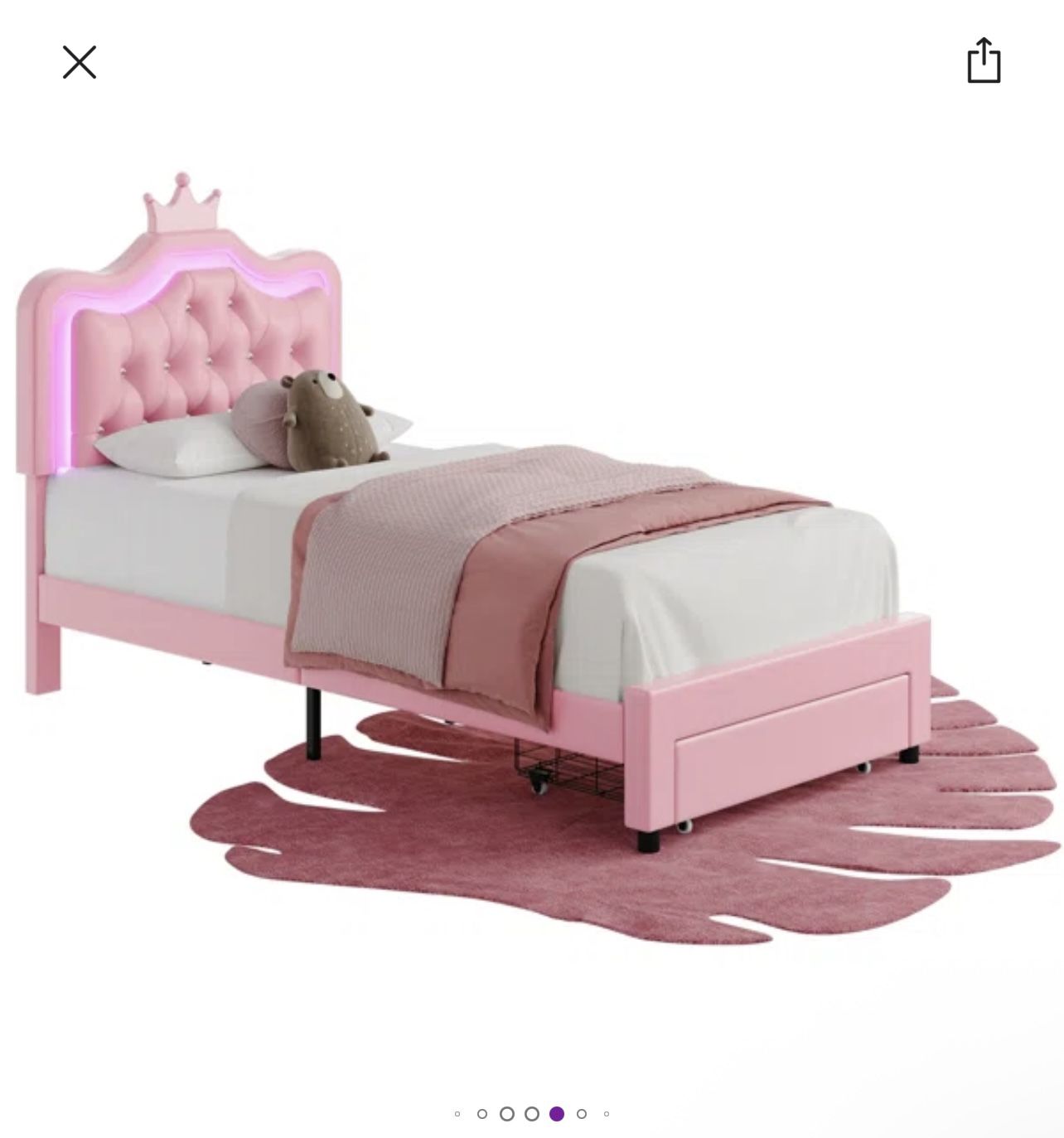 Twin Size Light-Up Princess bed 