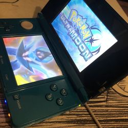Nintendo 3DS (Aqua Blue) With Charger