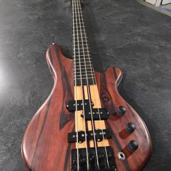 Custom Hand Crafted Maple 4 String Electric Bass Guitar 