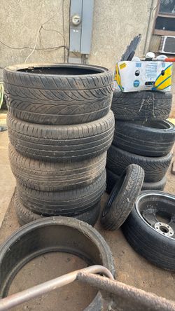 Close to 40 tires