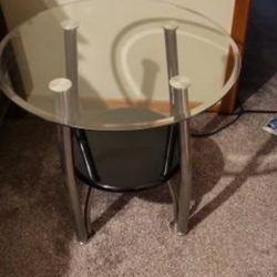 2  Glass Top Side Table