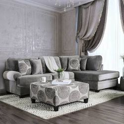 Brand New Elegant Bonaventura Microfiber Sectional Sofa