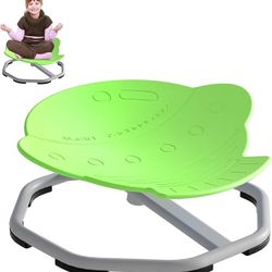 Spinning Chair for Autistic Kids, Non-Slip Sensory Spinning Chair, Sit and Spin Autism Toys Training Body Coordination (Green)