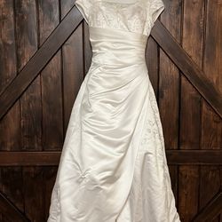 White Beaded Wedding Dress