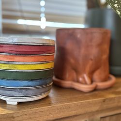 Unique Boutique Planters – Terra Cotta & Rainbow Ceramic 🌱 Flower Pots $25 Each