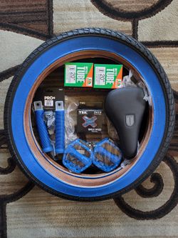 NEW Bicycle Bmx Parts Bundle 20" Blue