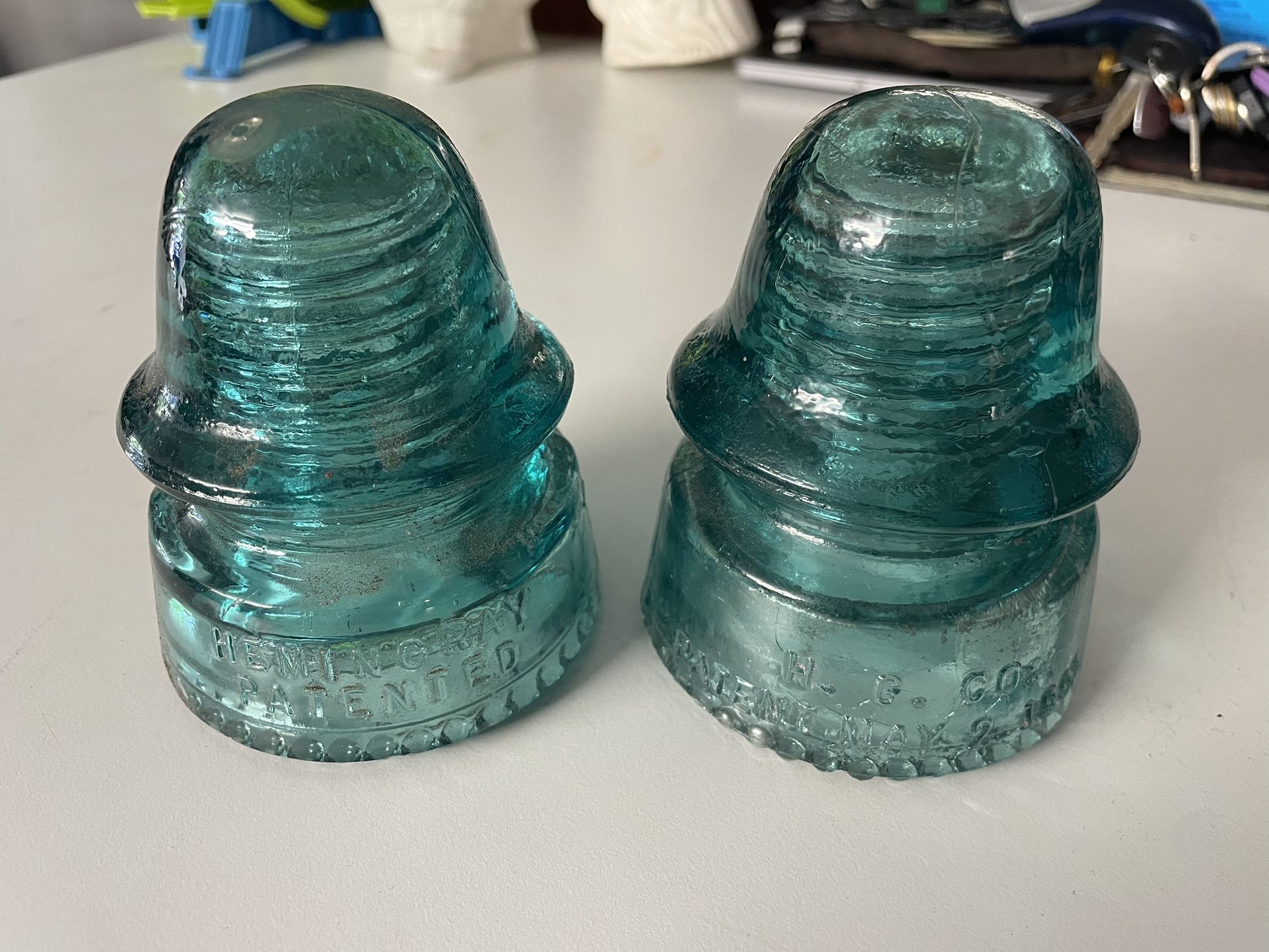 Antique Glass Electric Line Insulators