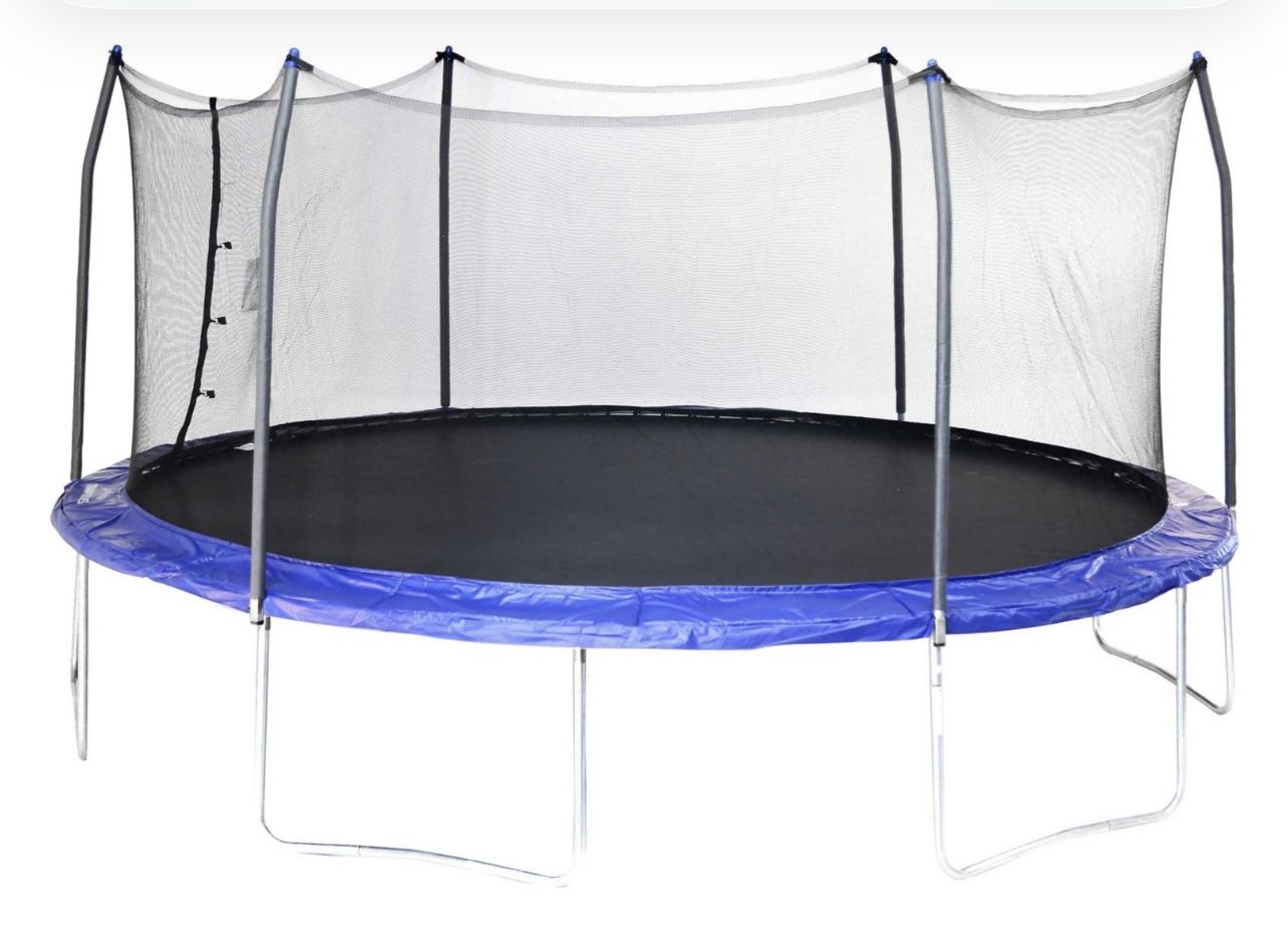 Skywalker 16 inch trampoline with hoop attachment