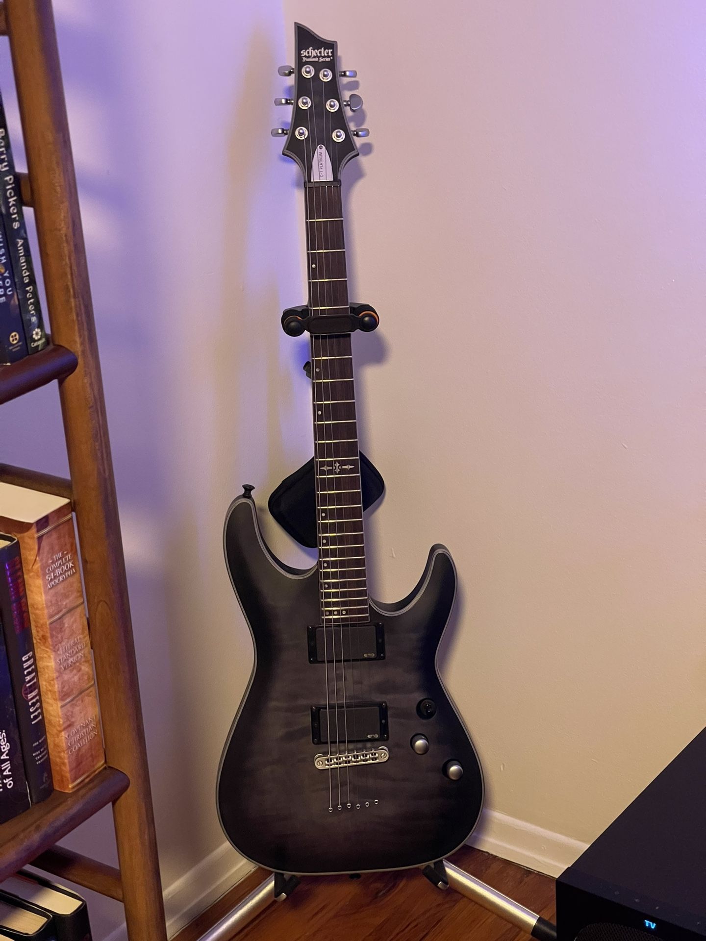 Schecter Guitar Research C-1 Platinum Electric Guitar Translucent Black