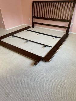 Solid Wood King-Size Bed Frame