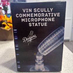 Dodgers Statue Vin Scully Microphone