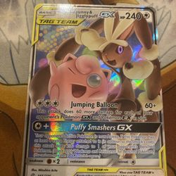 Pokemon Mega Lopunny & Jigglypuff Tag Team GX 165/236 Cosmic Eclipse NM/M