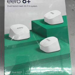 $200 EERO 6+ Dual Band Mesh Wi Fi Router System 3 Pack