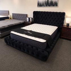 Black queen size bed frame | Financing Available