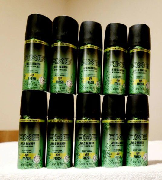 10x 1oz Axe Body Spray Wild Bamboo SMALL CANS 