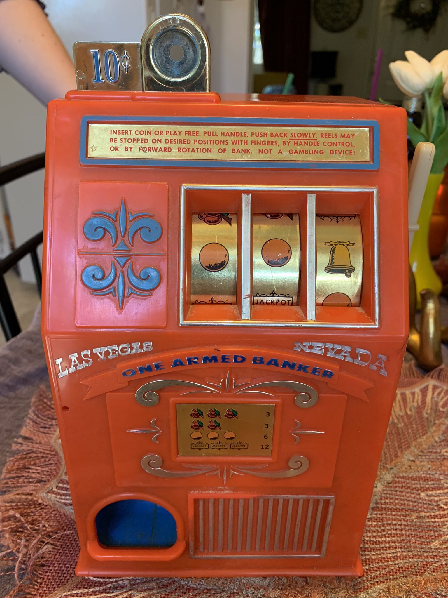 Vintage Slot Machine 🎰 Handle Needs Repair 10 Cent 