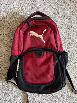 Puma kids backpack black and red