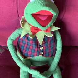 Retro Festive Kermit Plush