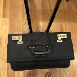Hard shell rolling travel laptop/ file briefcase