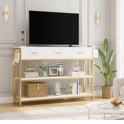 47.2 Inch Narrow Console Table White/Gold(Already Assembled, And Ready For Pick Up) Bremerton, Washington
