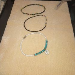 Included Three Anklets Precious Stones