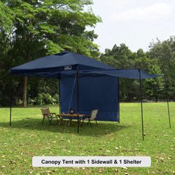 10x10 Pop-Up Canopy Tent – 2 Sidewalls, Navy Blue – $95 ⛺ 10x10 Pop-Up Canopy Tent with 2 Sidewalls! ⛺ $95 – all sales final Brand new 10x10 ft pop
