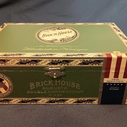 Brick House Wooden Handmade Cigar Box With Clasp  - Green - Storage - Container - Bags - Shipping - Gift 
