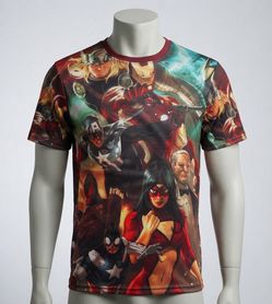 Marvel Avengers All-Over Print Graphic T-Shirt - Men's Size