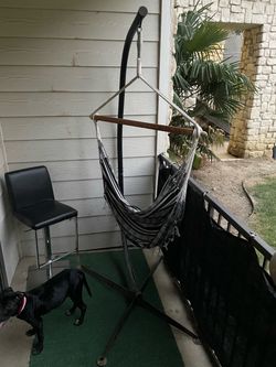 Hammock Steel Stand Only C-Stand for Hanging Hammock Chairs - 300 Pound Capacity