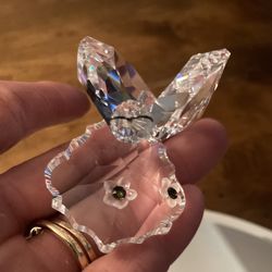 Crystal Butterfly On Lily Pond