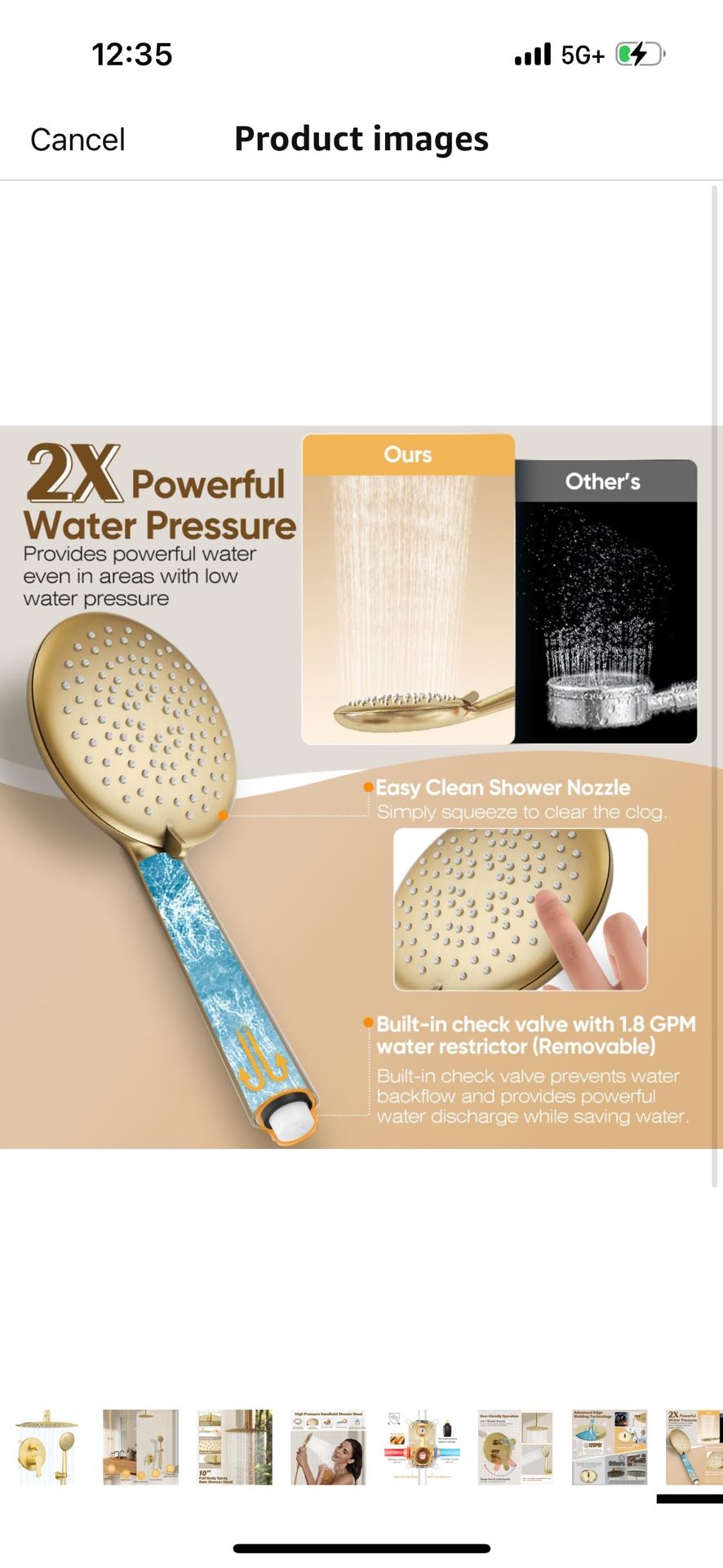 Gabrylly Gold Shower System