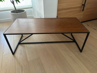 Custom Mid Century Modern Coffee Table - Walnut Black