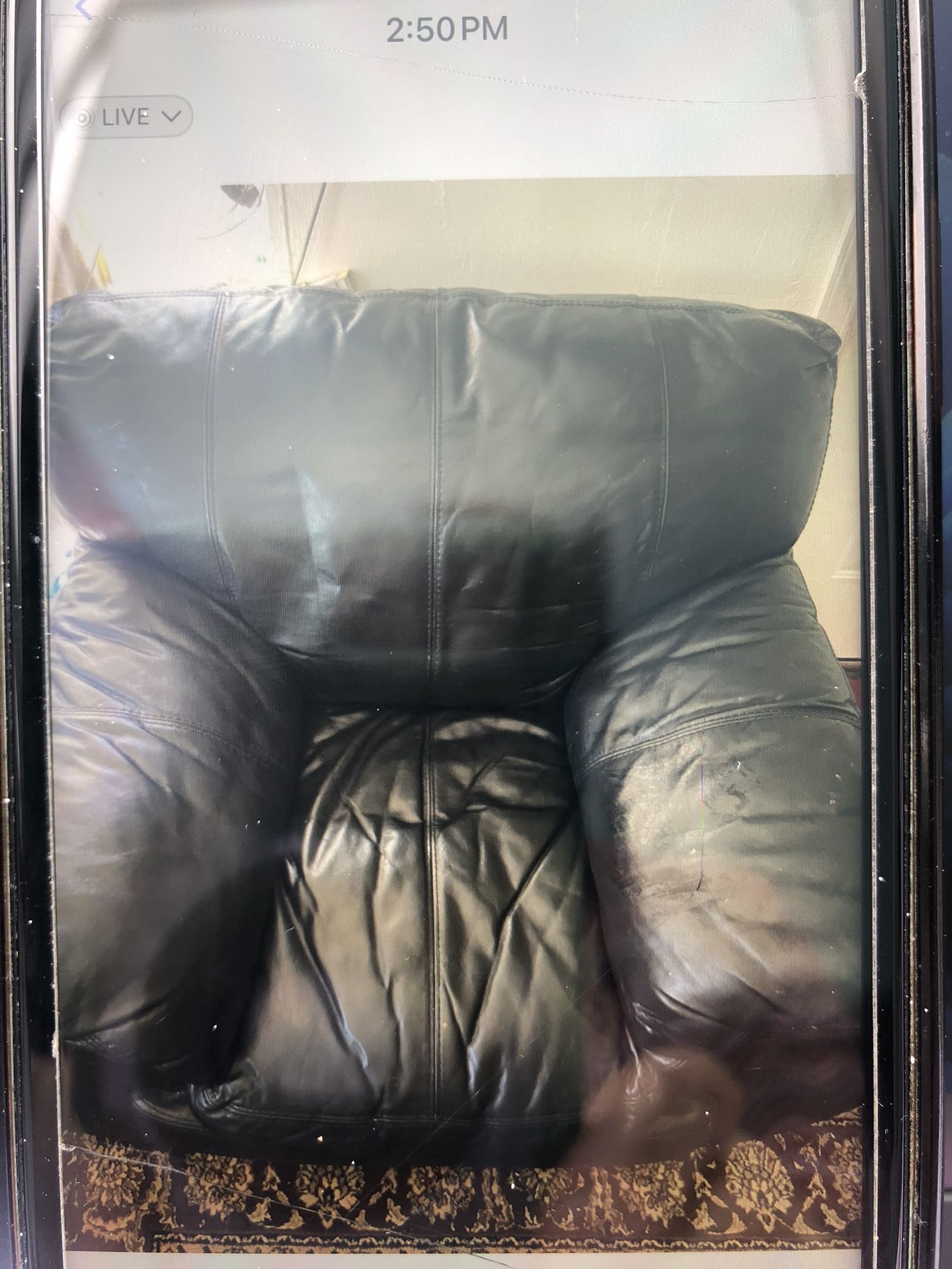 Almost New Leather Big Comfortable Chair 