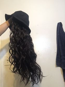 Wig With Bucket Hat